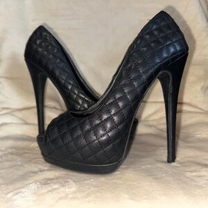 Bebe Black Stiletto Platform Heels Size 7